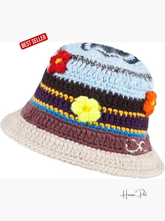 Handmade Crochet Bucket Hat Floppy Beach Hat Foldable Knitted Sun Hat main image 7